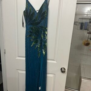 Floor length sequence dress